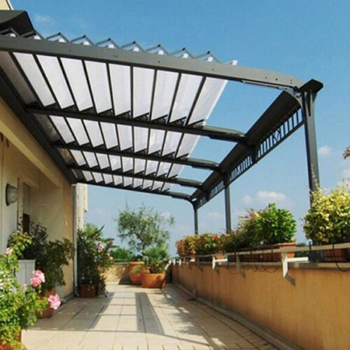 Báo Giá Mái Xếp Sân Thượng Che Nắng Mưa [Bền Đẹp – Mới Nhất]